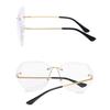 LumiSyne Oversized Rimless Smaller Transparent Gradient Candy Color Metal UV400 8 Perfect for Parties and Travel Women's Sunglasses, Face, Eyeglasses,