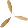 Sofucor Recessed Ceiling Fan - 3 Solid Wood Blades - Quiet DC Motor - Remote Control with Light