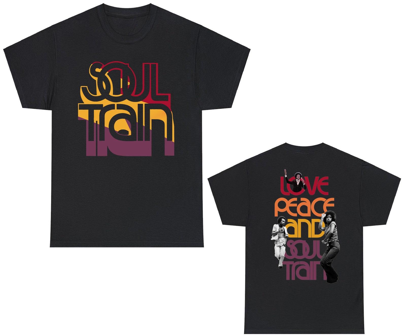 Soul Train T-Shirt: Love Peace Boogie Dance Music Logo 2XL