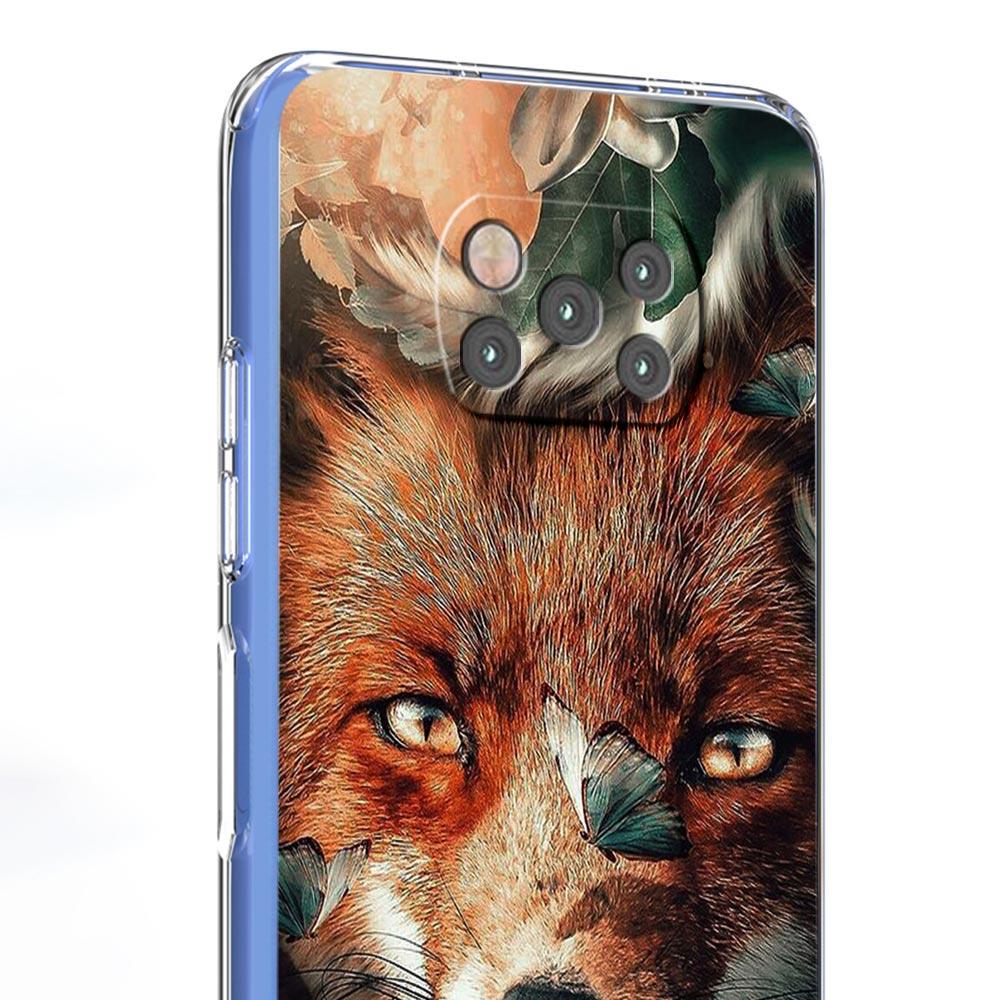 Roztomilý červený lišák Dárkové pouzdro na telefon Pro Xiaomi Poco X3 NFC F3 M3 X4 M4 Pro 5G Mi 11 Lite Ultra 11T 11X 12 12T Pro 11i Měkký průhledný kryt