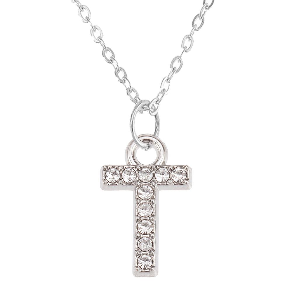 Mode Glanzende A-Z Letter Hanger Bedel Ketting 26 Initialen Alfabet Naam Sleutelbeen Ketting Feest Valentijnsdag Sieraden Cadeau