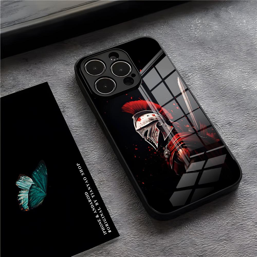 G-Gladiator Sparta Phone Case For IPhone 17 Pro Max 15 Pro 16 14 Plus 12 13 Mini 11 Pro Shockproof Glass Cover