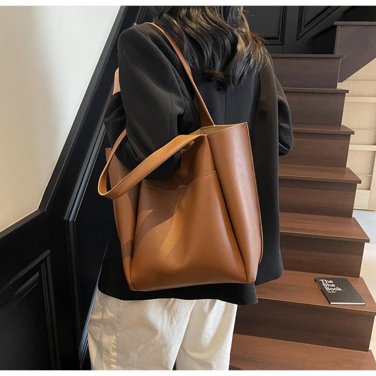 Women's Bag Large Capacity Shoulder Bags High Quality PU Leather Handbags and Purse Female Retro Tote Bags