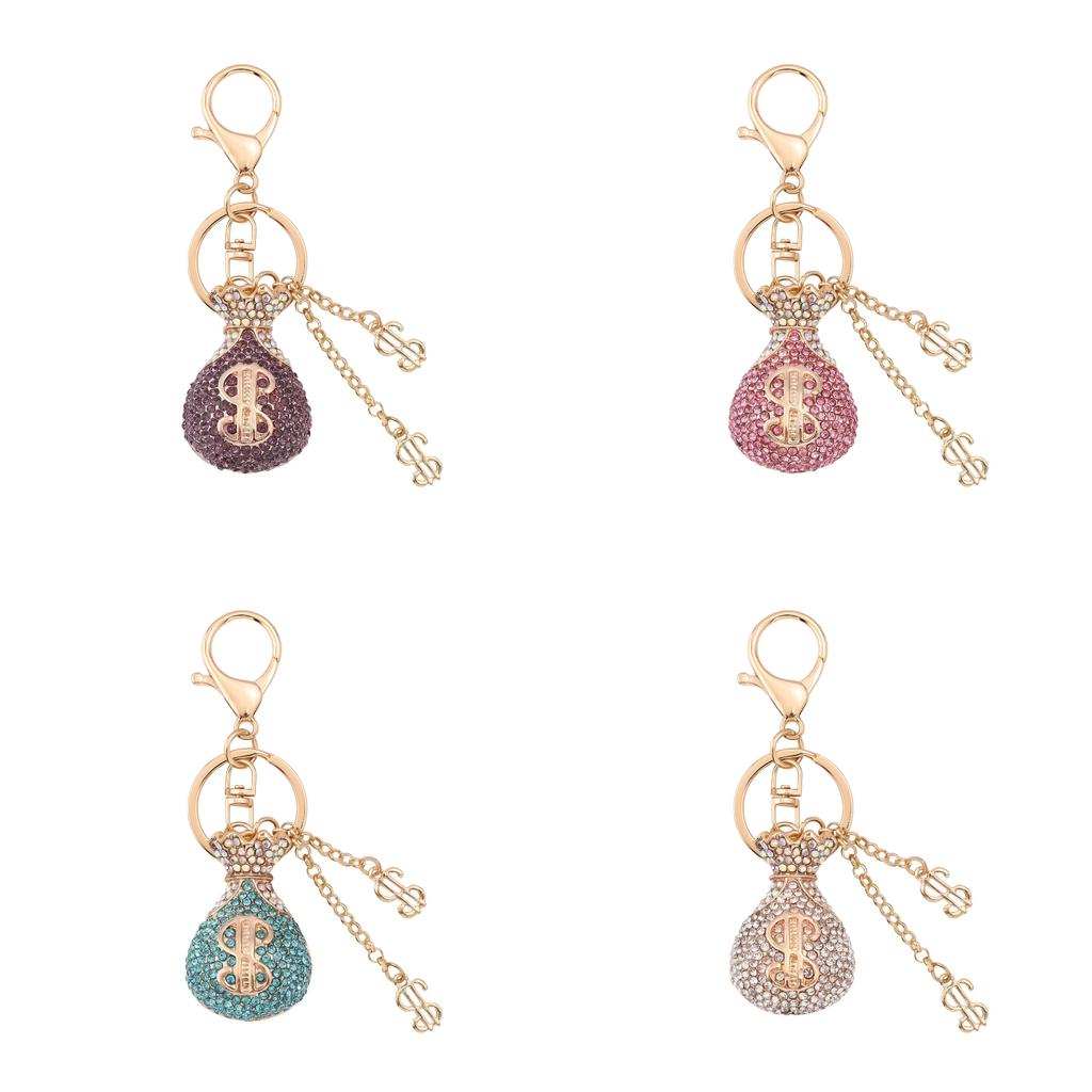 Vintage Style Metal Keychain With Gold Coin Wallet For Women And Giftgiving