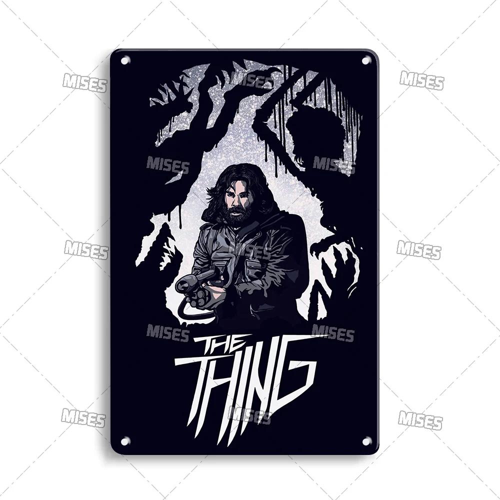MISES Movie The Thing Metal Plaque Industrial Decor Metal Sign Vintage Metal Tin Sign Bar Home Metal Poster Old Decorative Plate