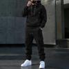 Heren Trainingspak 2 Delig Met Capuchon En Vetersluiting Sweatshirt En Cargo Joggingbroek Set