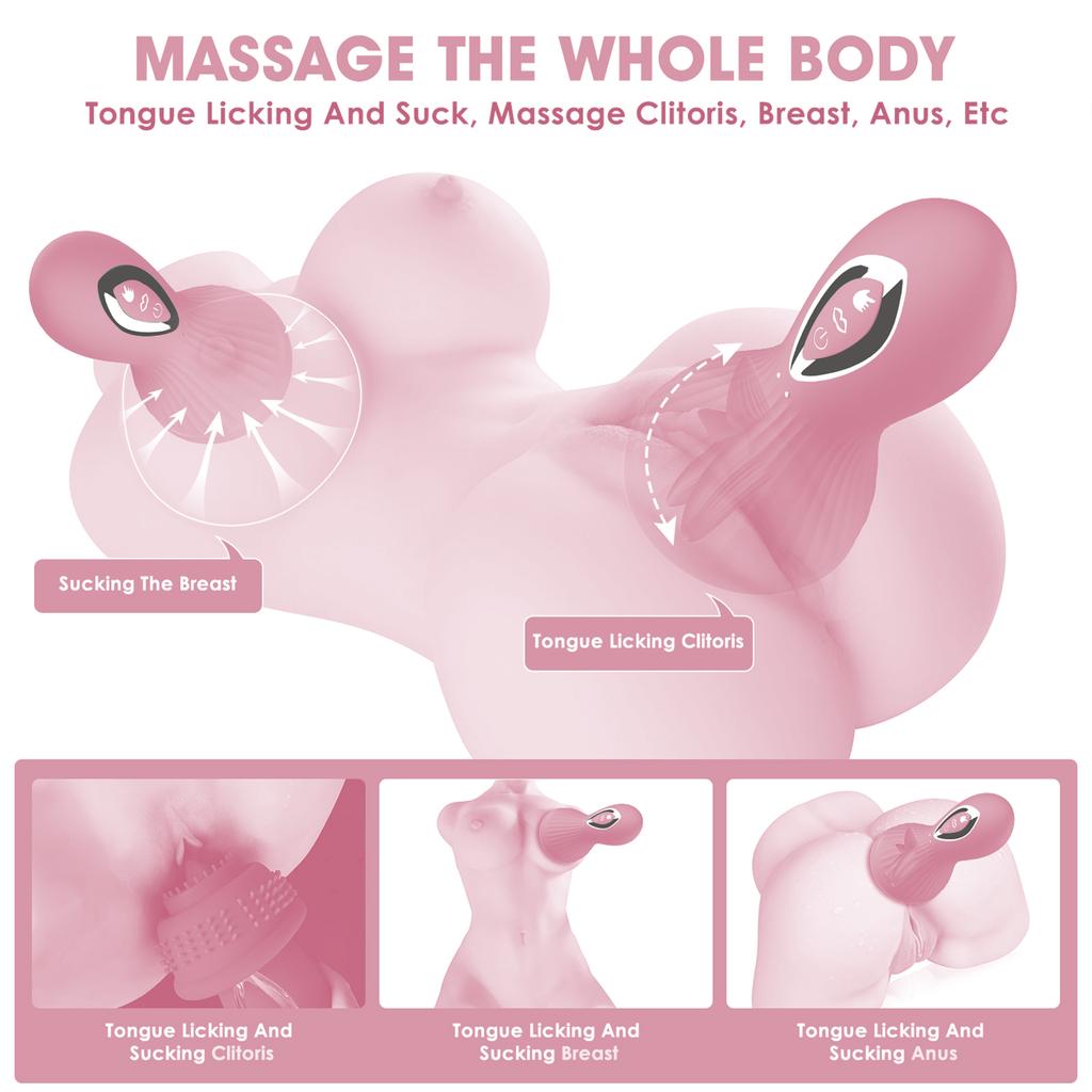 Clitoral Breast Vibrator Sucking Licking Tongue Sex Toy for Women Nipples Vagina Stimulator Orgasm Powerful Blowjob Stimulation