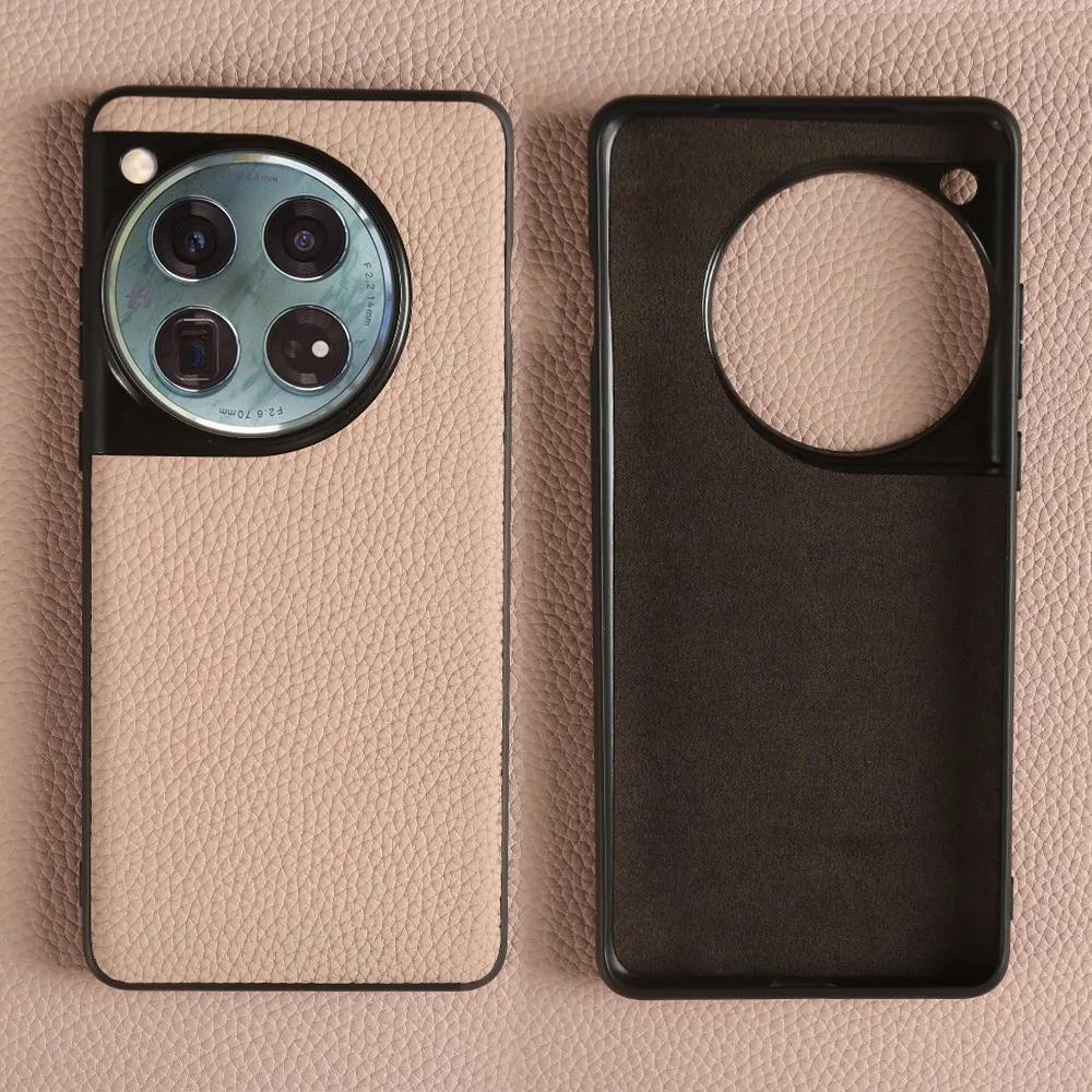 Premium Genuine Leather Phone Case For Oneplus 12 11 11R 10Pro 12 10R 10T Ace Nord N100 Cover Handmade Back Shell Coque