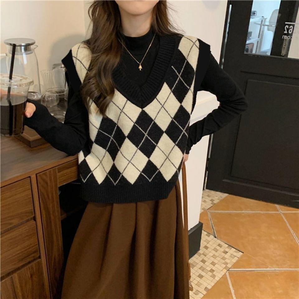 Pullover Vest Women Spring New Outer Wear Knitted Clip Vest All-match Vest Sleeveless Pullover Sweater Female Tops