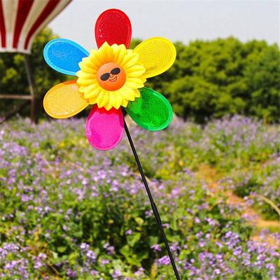 Decor Party Outdoor Sun Flower Colorful Wind Windmill Windmill