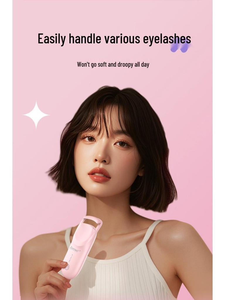 Neweyecurl Rechargeable Electric Heated Eyelash Curler for Women with Long-Lasting Wide-Angle Setting