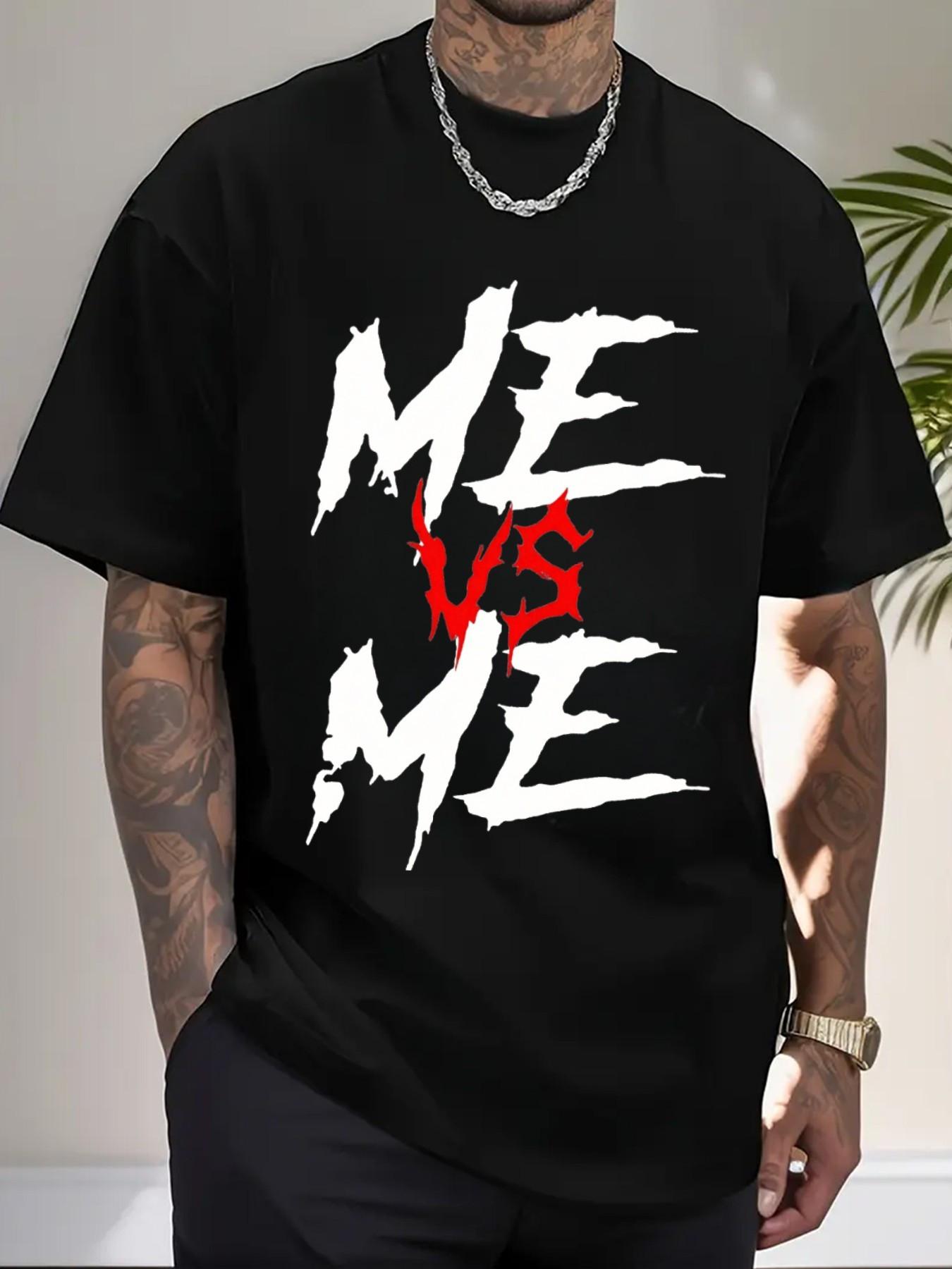 Mens Tshirt 100 Pure Cotton Street Style Simple Letter Print Casual Sports Breathable Mens Short Sleeve Clothing S