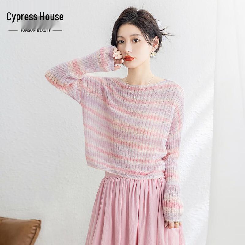 

Женский вязаный свитер Sibaishi с контрастными полосками L