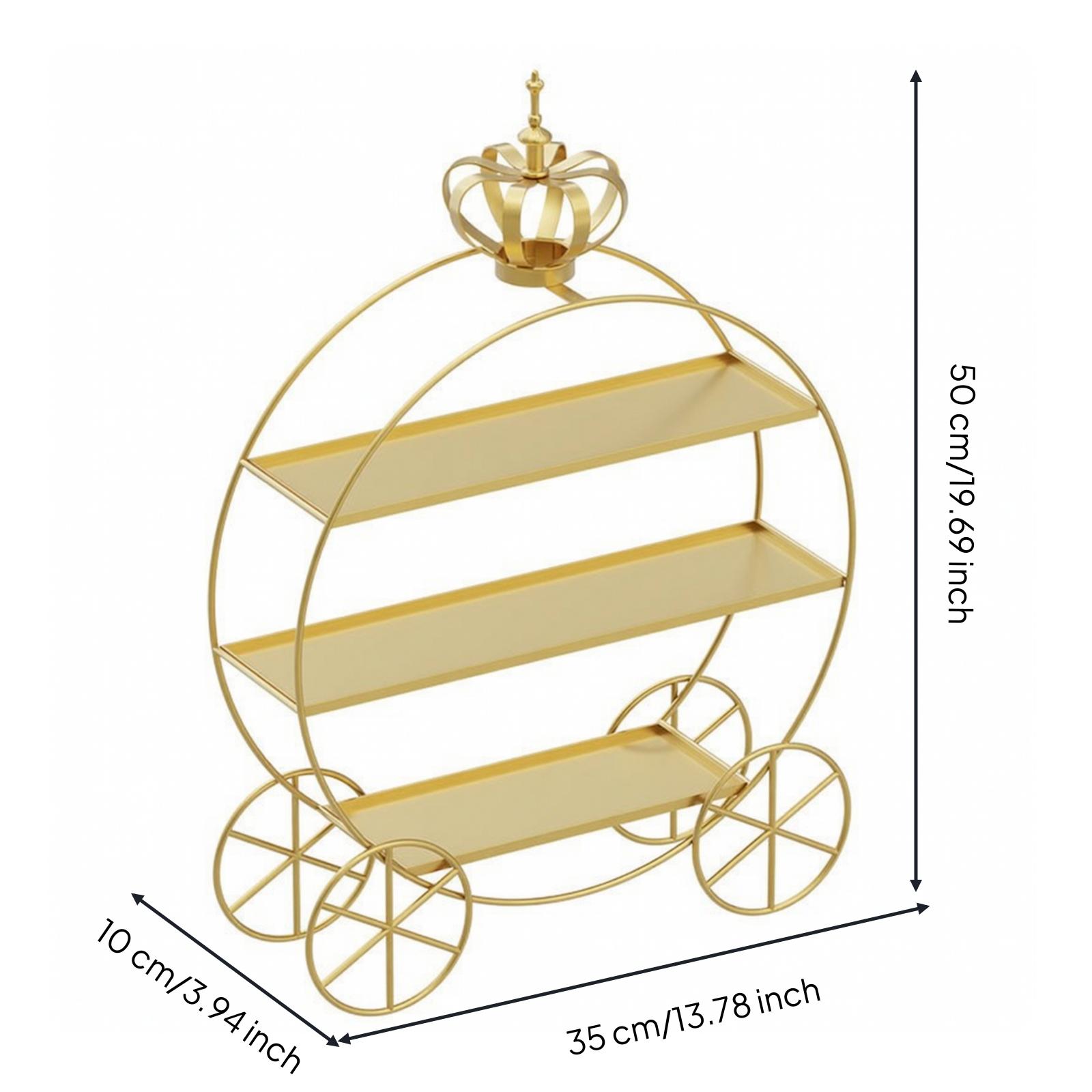 Metal Dessert Display Rack Romantic Carriage-Style