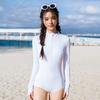 Swimsuit Women's One-piece Slimming Slim Long-sleeved Surfing Student Conservative Sports Hot Swimming Suit