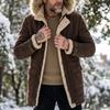 Men's Winter Thickened Fleece Lined Hooded Parka Jacket with Fur Collar S-5XL  New Outdoor Hiking Warm Coat