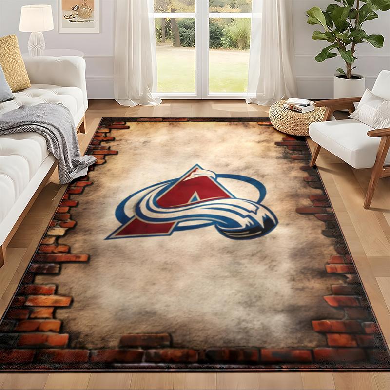 Colorado Avalanche Teppich Fußmatte für Wohnzimmer oder Schlafzimmer Schutzmatte unter dem Stuhl Bürodeko Weihnachtsgeschenk Geburtstagsgeschenk