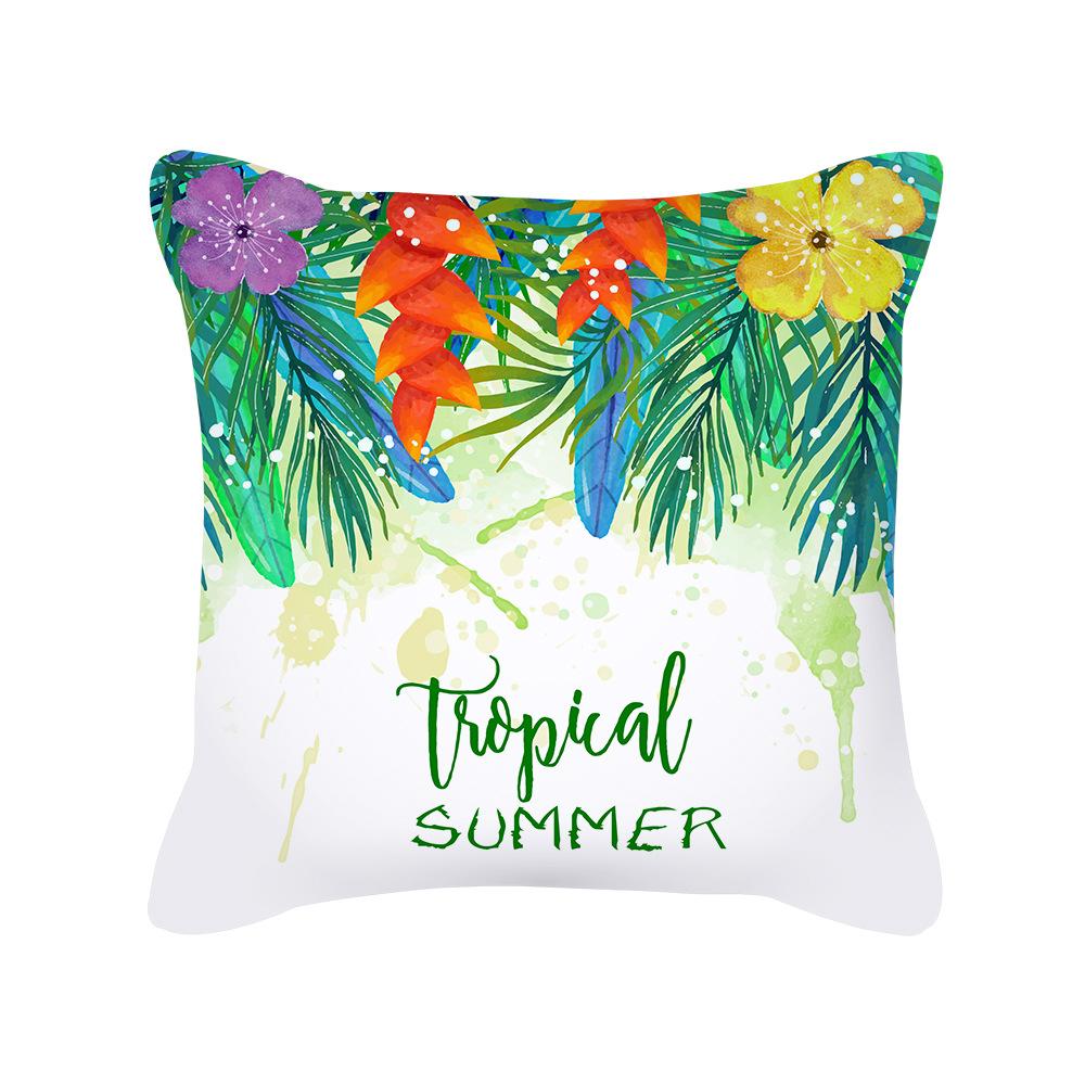 New Home Green Plant Tropical Pillow Cover Without Core Cushion Cover Waist Pillow Cover Cushion Cover Furniture Supplies