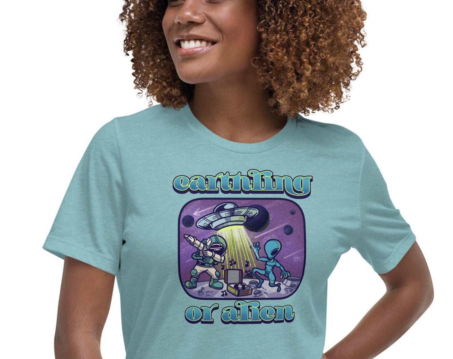 Goose Band Inspired Earthling or Alien - Women s Relaxed Tee L