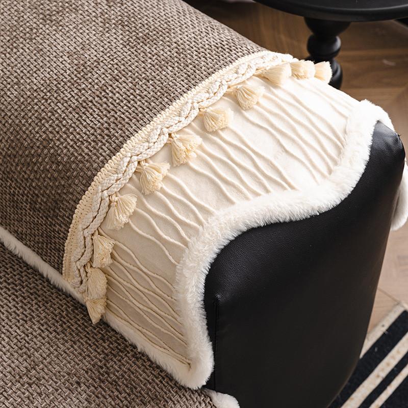 1pcs Simple Chenille Sofa Mat All Seasons Universal Non-slip Cat-scratch-proof Furniture Protector for Home Decoration
