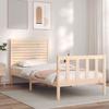 VidaXL Bed Frames with Small Headboard Simple Solid Wood 3193166