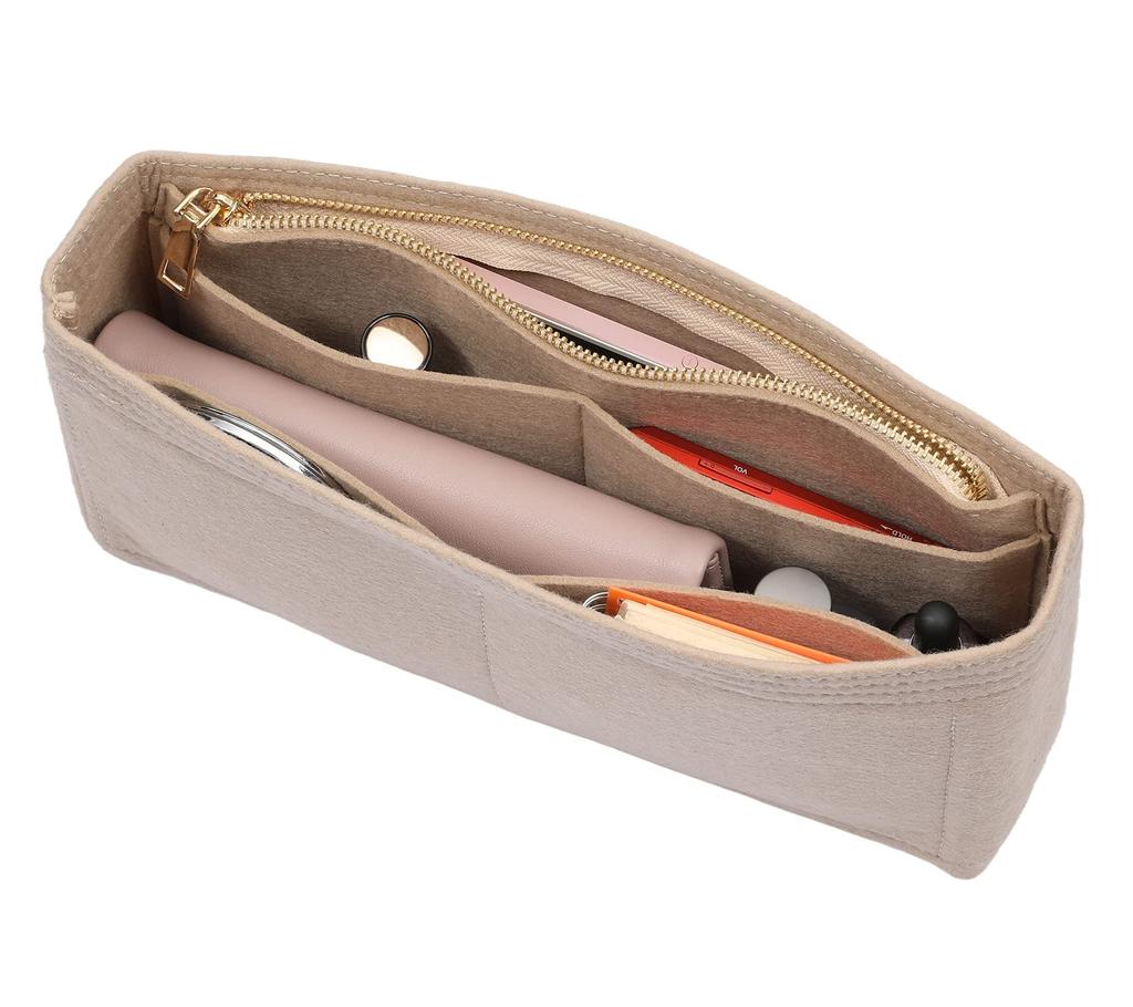 SHINGONE Horizontal Felt Suitable for Luxury Small Inner Bag for Women and Men Bag-in-Bag, Beige, Bags, Zippered, Size, Lightweight, Organized,