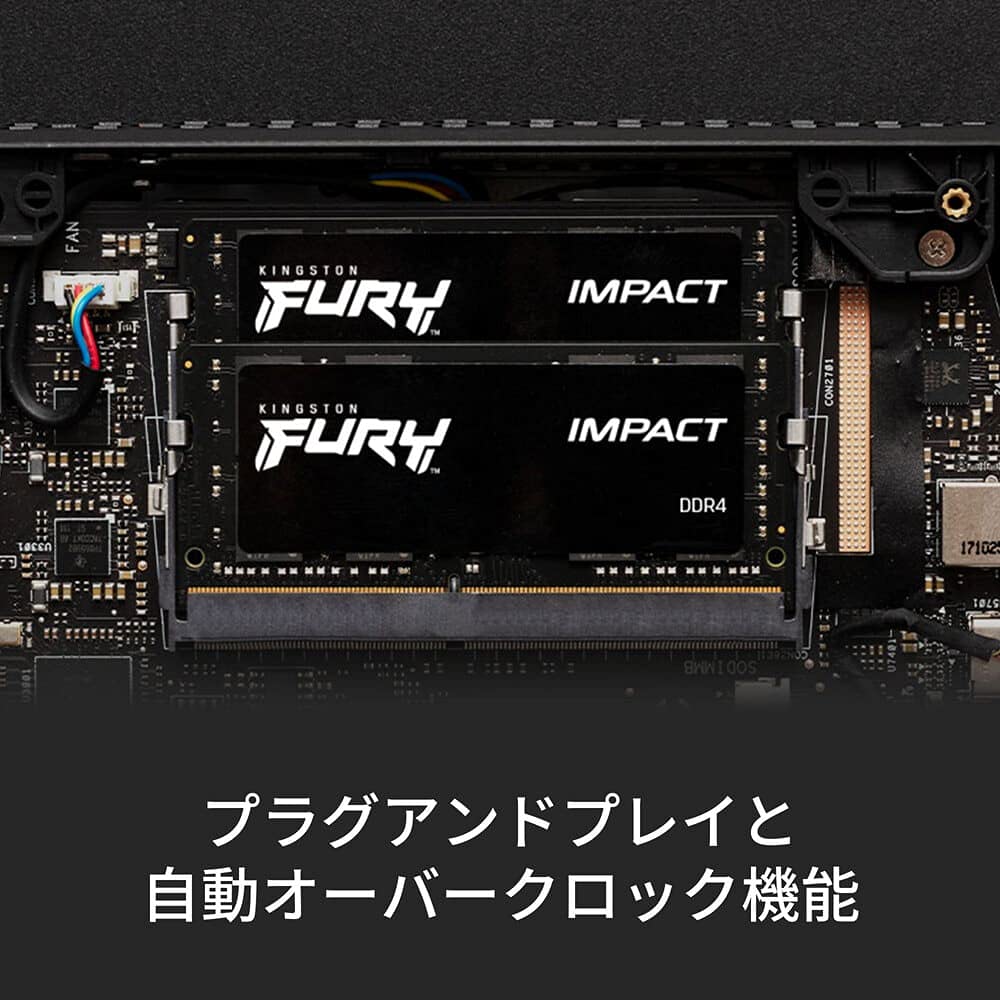 Kingston Kingston FURY Laptop-Speicher DDR4 16 GB x 2 Kingston FURY Impact CL20 Ungepuffertes SODIMM Produktlebenslange Garantie 3200 MT/s 1,2 V KF432S20IBK2/32