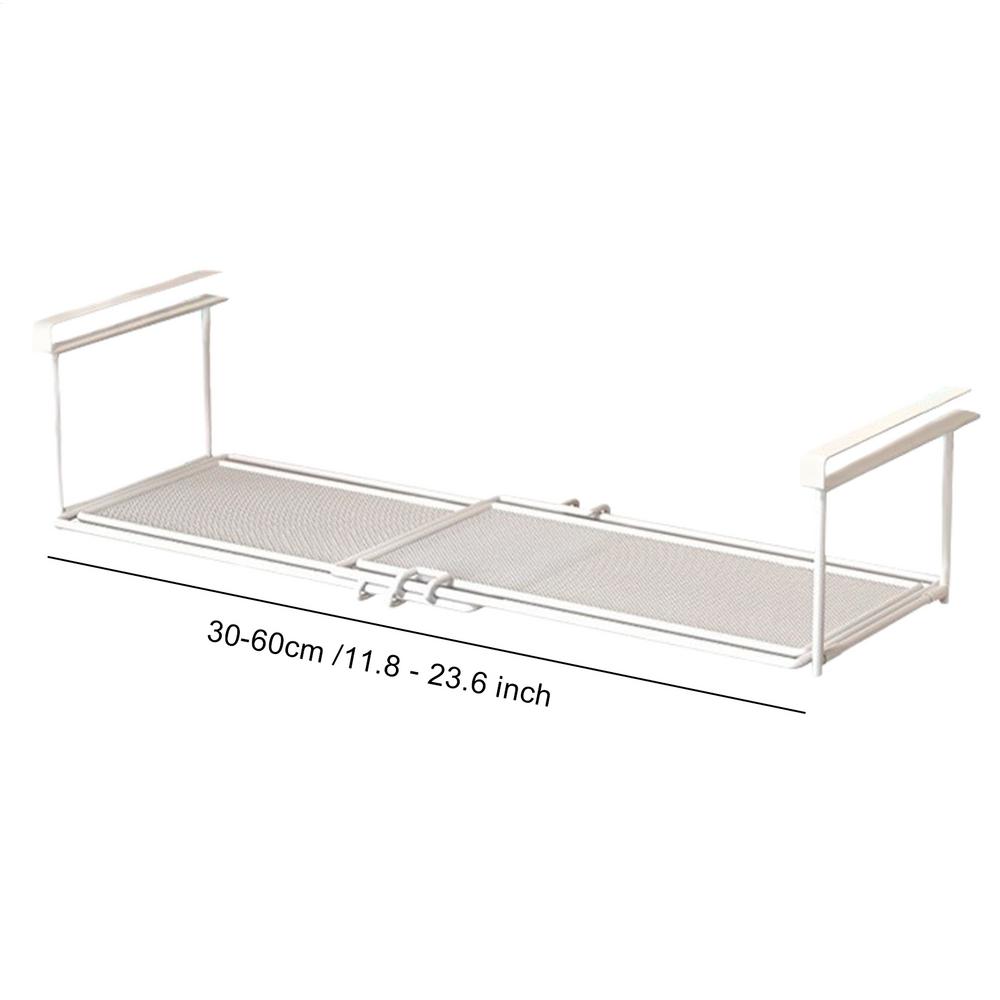 Выдвижная полка-органайзер под шкаф Металлическая полка для хранения под столом Многоцелевая кухонная бытовая подвесная корзина для хранения