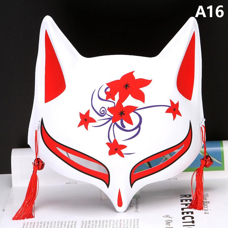 1ks Anime Fox Masky Half Face Cat Mask Masquerade Festival Party Cosplay Rekvizity