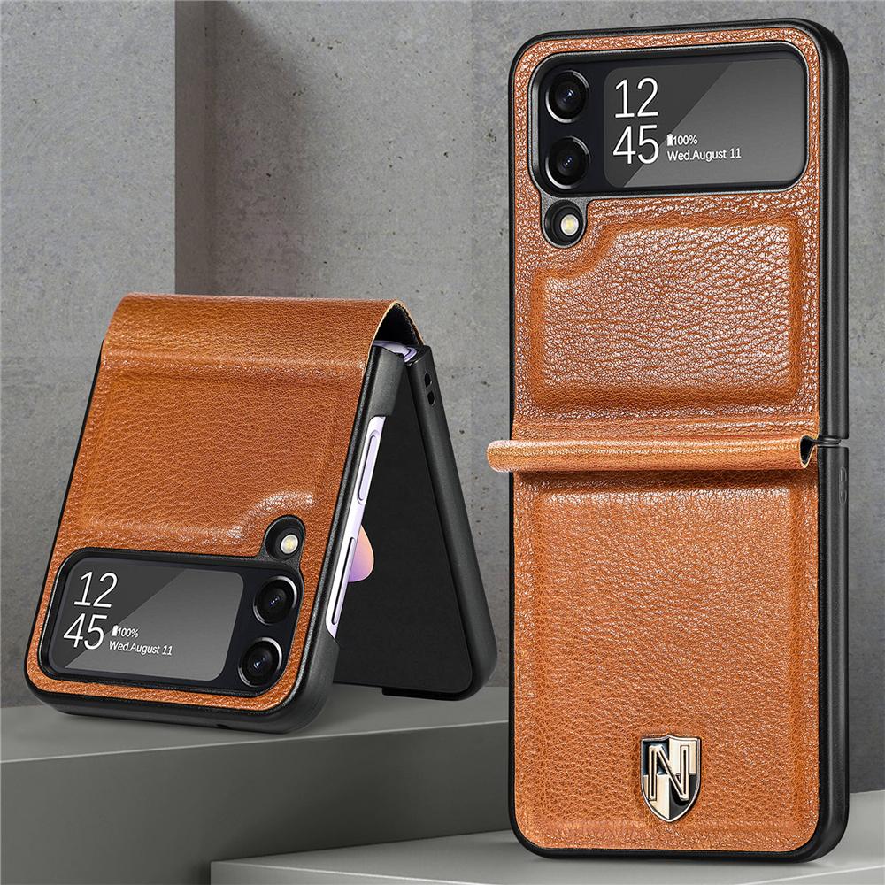 

Роскошный ультратонкий защитный чехол из натуральной кожи для Samsung Galaxy Z Flip 4 3 5G, противоударный чехол из ТПУ, чехлы для телефонов Coque Fundas For Z Flip 4 5G