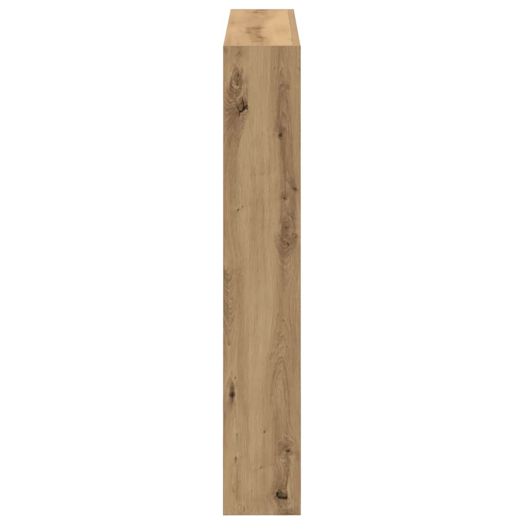 LED Headboard with Shelves Artisan Oak Finish 100 x 17 x 102 cm