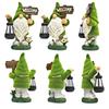 Outdoor Solar Lamp Elf Resin Craft Decoration Dwarf Flocking Statue Decoration Garden Landscape Lamp