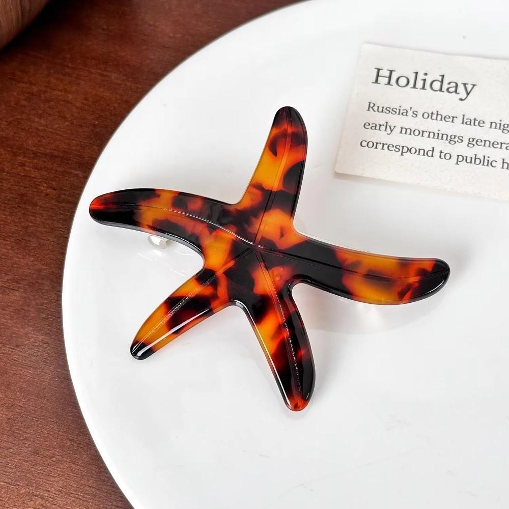 Ocean Series Starfish Hair Clip 7.5cm Spring Hair Clip Sweet Hair Barrettes for Women