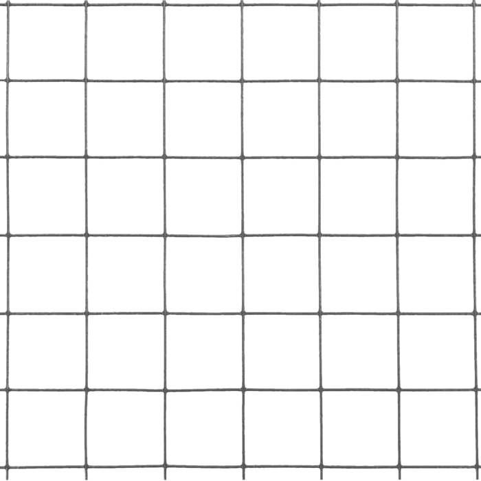 VidaXL Grillage Métal Acier Revêtement PVC 25x0,5 m Carré Gris Clôture Jardin 143653