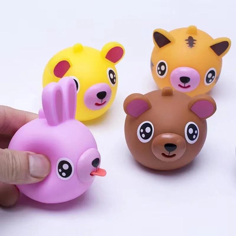 Mluvící zvířátka Hračky pro miminka Jabber Ball Jazyk Out Stres Uvolněte Měkký Roztomilý Tygří Prase Psí Míč Skvělé dárky pro děti Hračka pro dospělé pro miminko