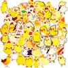 50Pcs Easter Chick Stickers Waterproof DIY Vinyl Art Decorative Graffiti Stickers Diverse Styles Cartoon Chicken Family Cute Decals for Water