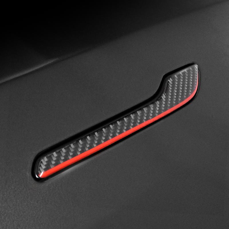 For Tesla Model Y 2019- Model 3 Highland 2025 Carbon Fiber Car Styling Door Handle Trim Protector Sticker Decoration Accessories