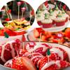 50/100Pcs Disposable Christmas Fruit Picks Santa Claus Fruit Salad Bamboo Sticks  Dessert