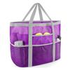 Mesh Beach Bag with 8 Pockets - Large Capacity Travel & Toy Storage Bag