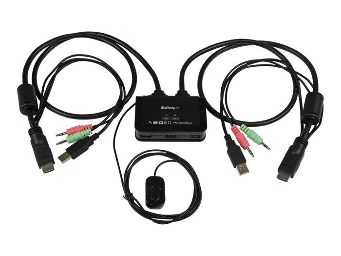 KVM Switch - STARTECH - 2 Ports - USB - HDMI - Integrated Audio