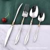 304 Stainless Steel Gourd Handle Western Tableware Hotel Restaurant Steak Knife Fork Dessert Spoon Set