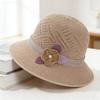 Flower Pattern Ladies Foldable Sun Hat With Wide Brim For Summer Sun Protection
