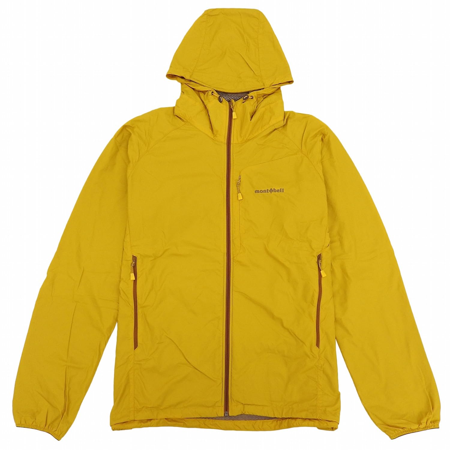 montbell men s light shell parka yellow/l