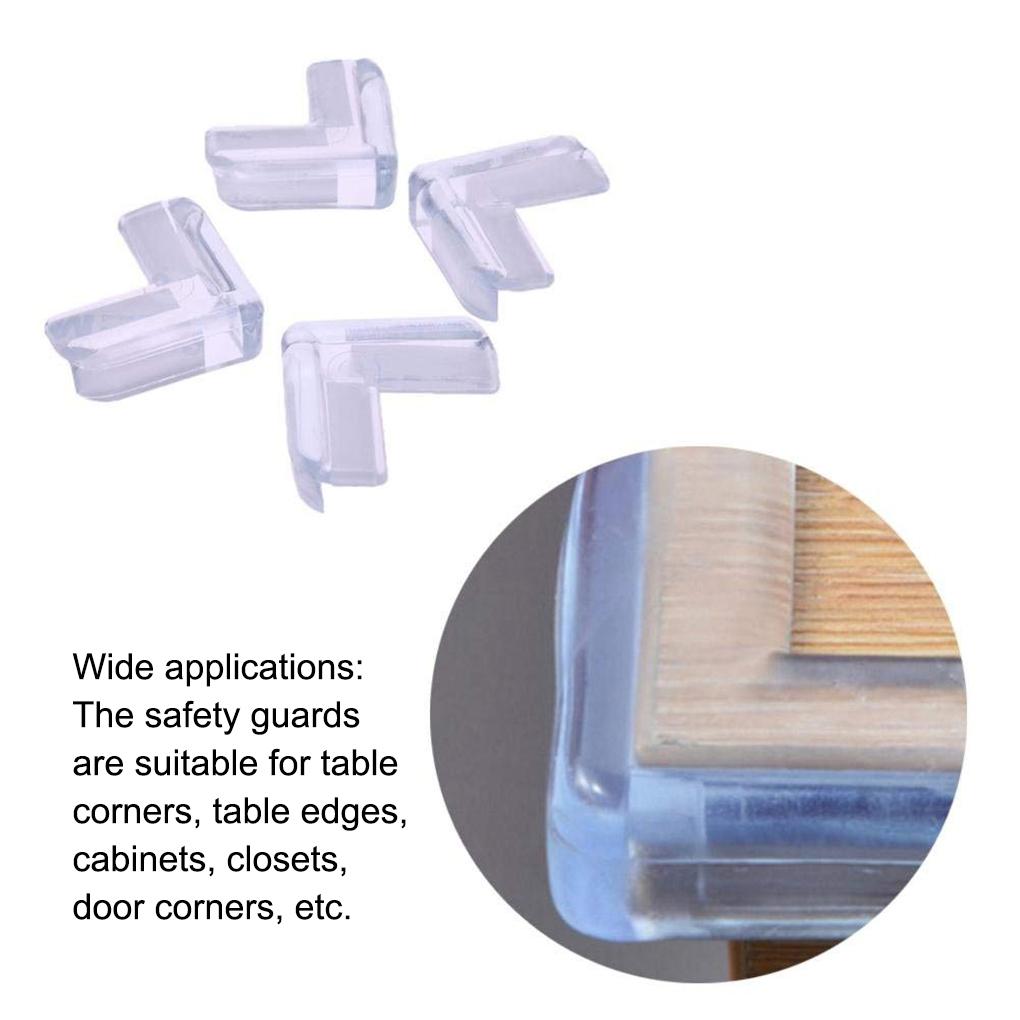 4 Pieces Self-Adhesive PVC Corner Guards Furniture Protector Toilet Window Pads Home Kitchen Children Accessories