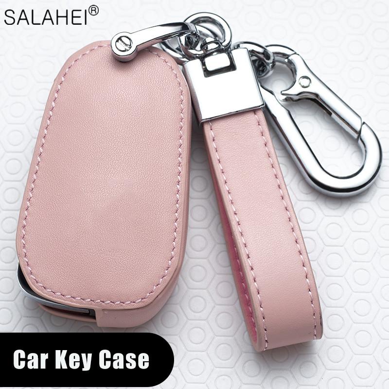 Leather Car Key Case Cover For Peugeot 107 206 207 208 306 307 301 308S 407 2008 3008 4008 5008 Rcz For Citroen C1 C2 C3 C4 C5