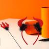 Teufel Cosplay Stirnband Teufelsstab für Jungen Mädchen Erwachsene Cosplay Party Halloween, Teufel Verkleidungszubehör für Karnevals