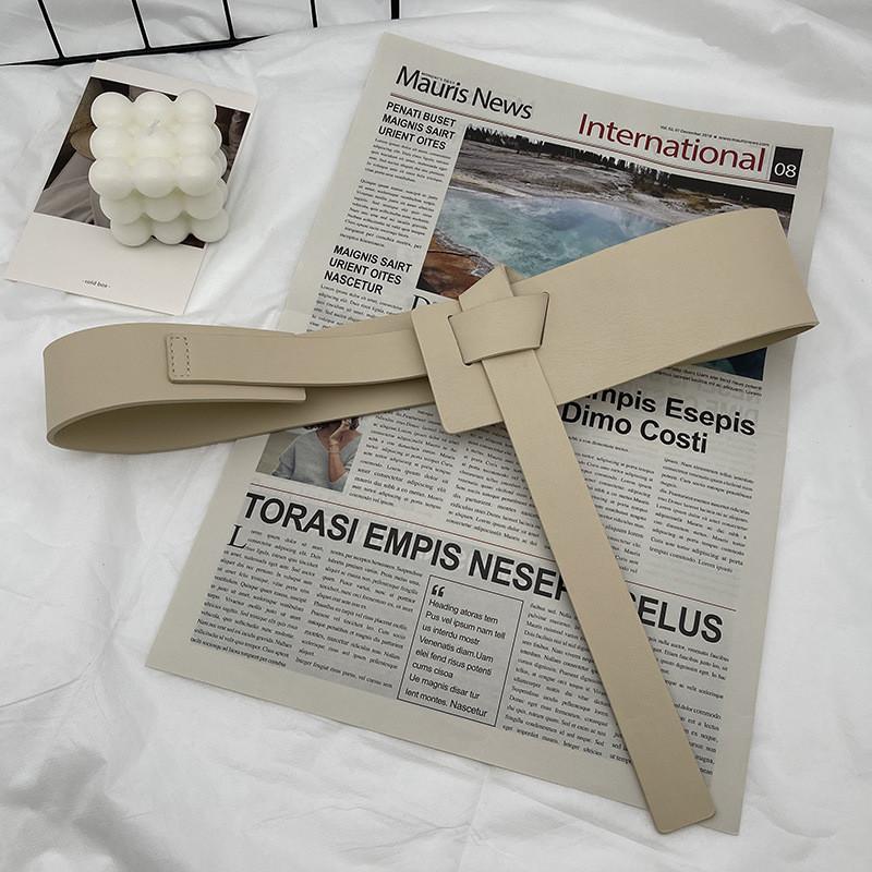 

Chic And Trendy Womens Wide Waist Belt Multiple Colors For Stylish Dress And Blazer Pairing бежевый