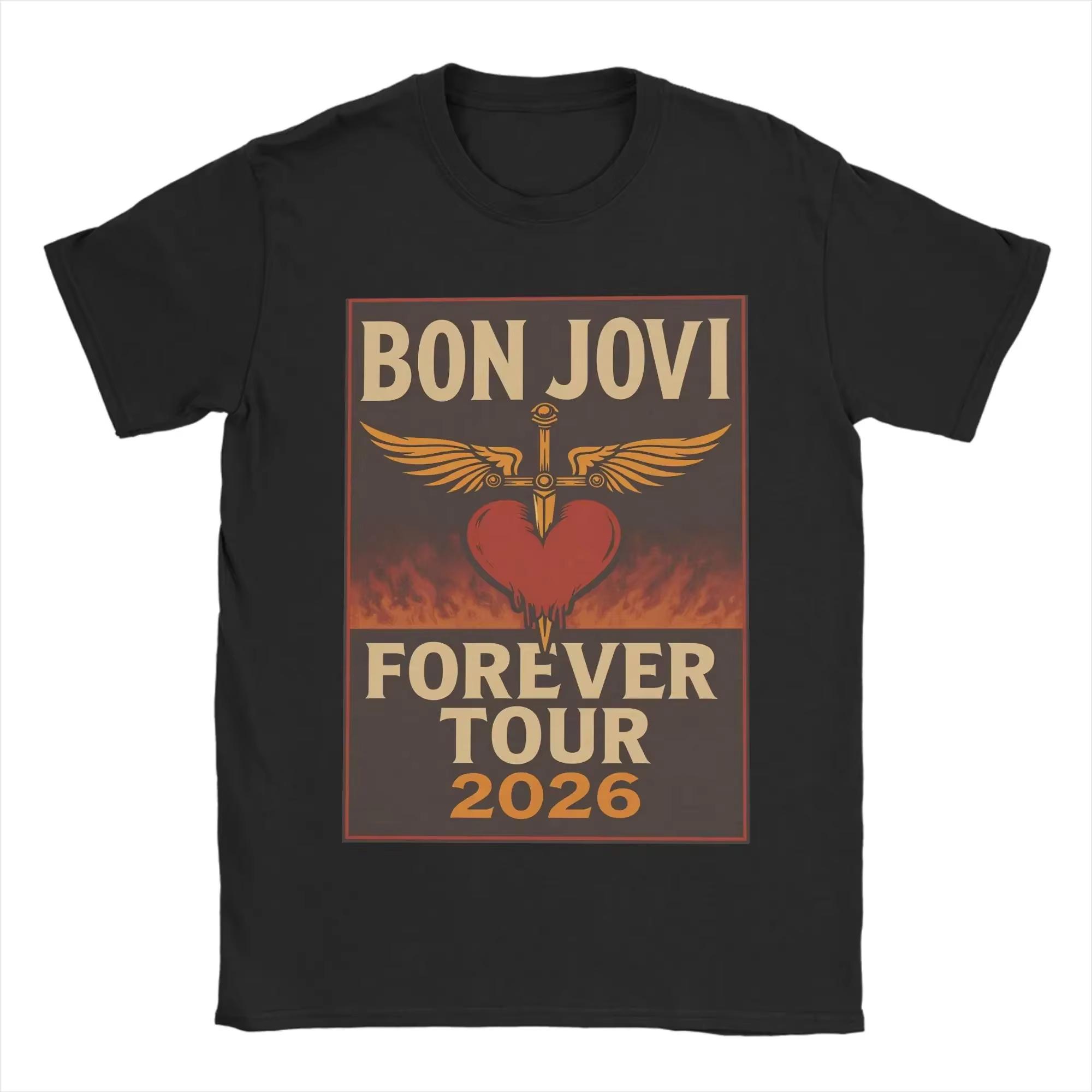 Футболка Харадзюку Летняя Bon Jovi Keep The Faith Мировой Тур Хлопковая Футболка для Мужчин Женщин Потрясающая Оптовая Продажа Футболки с коротким рукавом S разноцветный