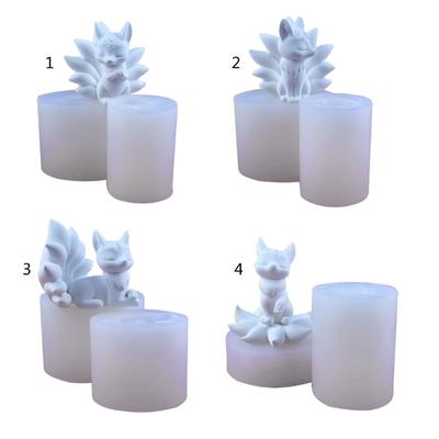 Nine Tails Foxes Silicone Molds Epoxy Resin Mold DIY Candle Molds Table Ornament Making Tool for Making Craft Supplies