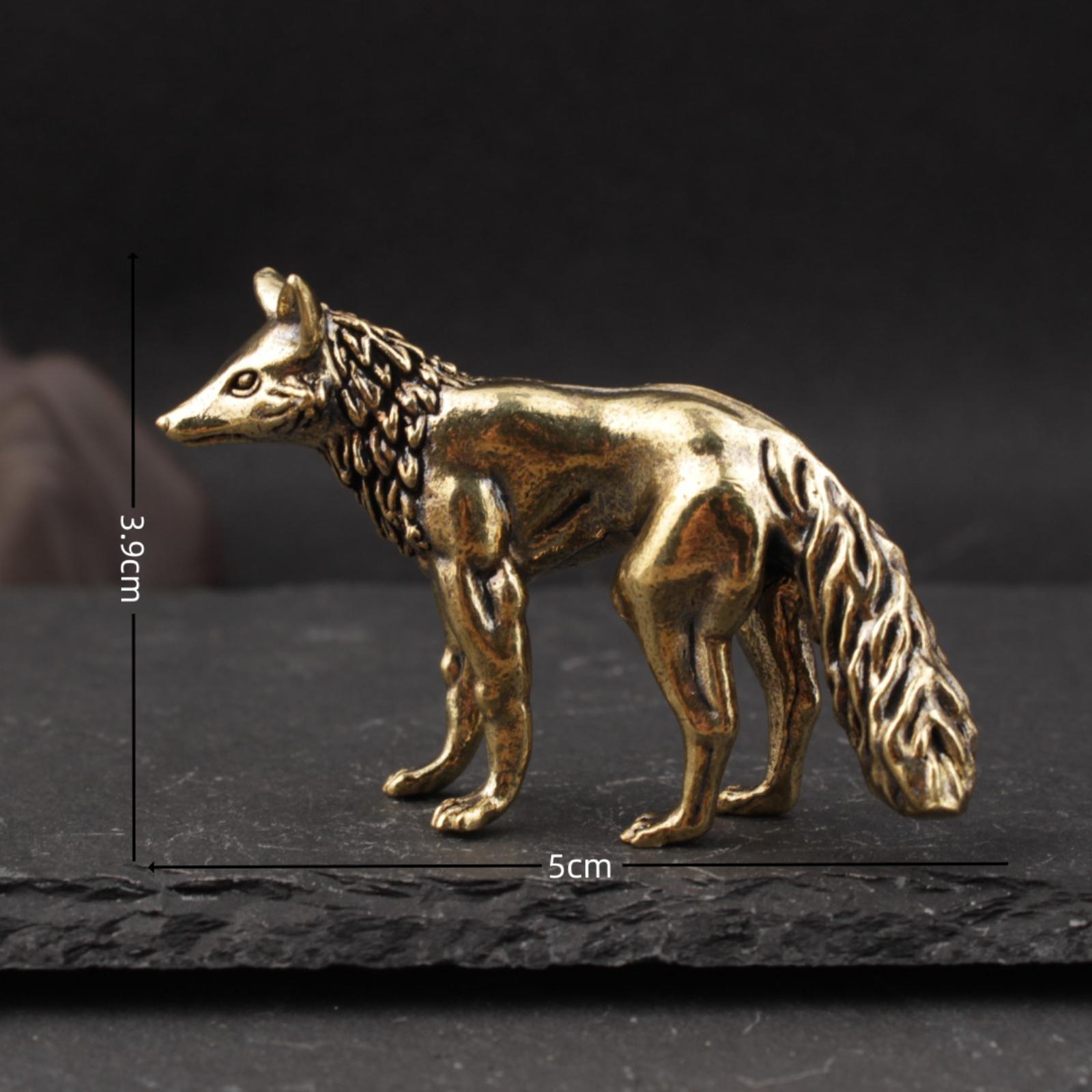 

Antique-Finish Brass Figurine Study Desk Ornament / Tea Handpiece Small Brass Decorative One Size жовтий